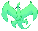 Green dragon pixel art